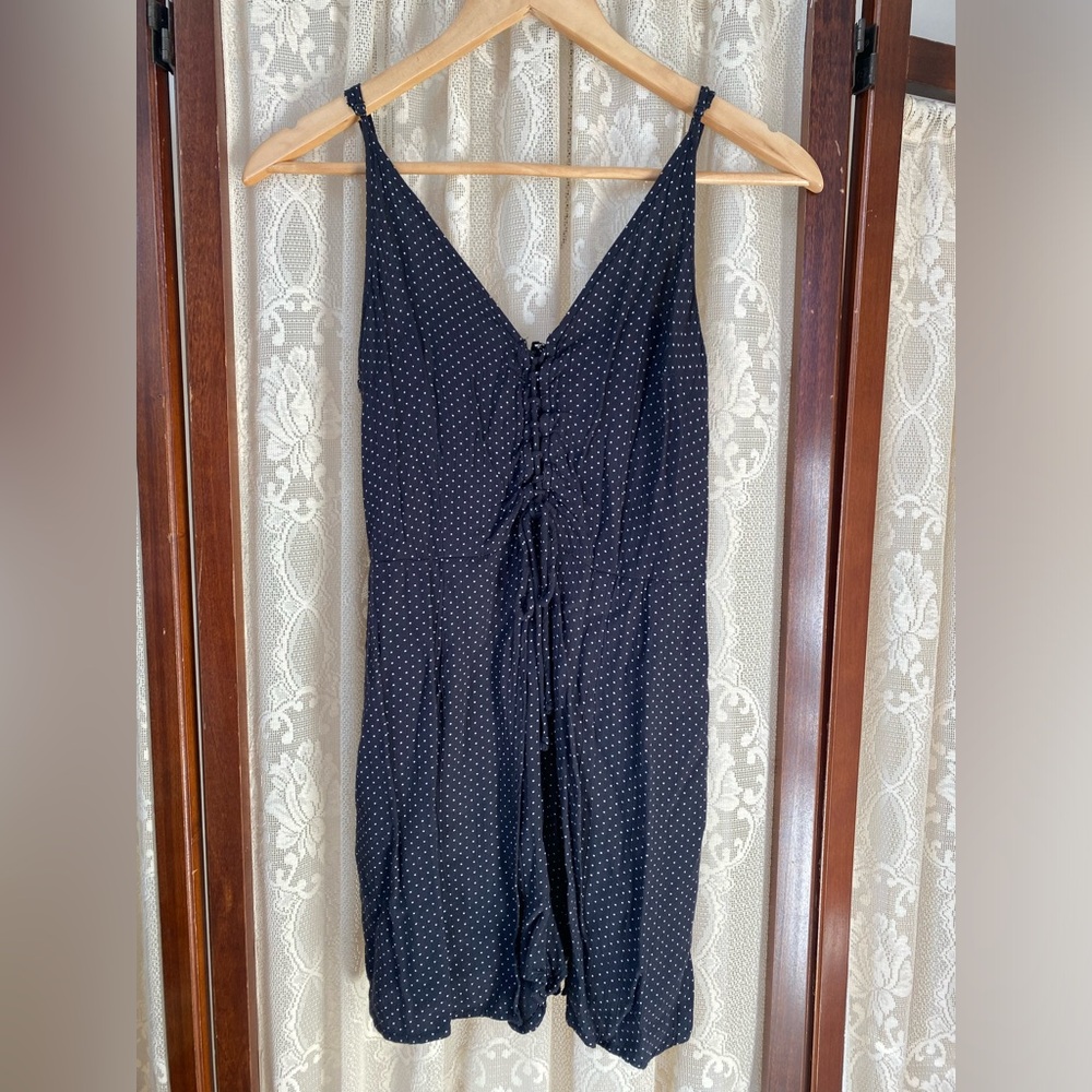 Black Polka-dot American Eagle Romper